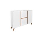Cassettiera Combinata Morel - Bianco / Rovere Kraft Dorato