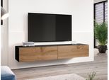 Tavolino Per Tv 180 Cm Ashton - Nero / Rovere Wotan