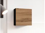 Armadietto Sospeso Ashton 1 - Nero / Rovere Wotan