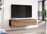 Tavolino Per Tv 140 Cm Ashton - Nero / Rovere Wotan