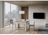 Itamoby - Tavolo Allungabile 120/180X90 Cm Bibi Mix Piano Quercia Natura - Base Bianco Frassino