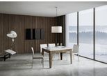 Itamoby - Tavolo Allungabile 120/180X90 Cm Cico Mix Piano Bianco Frassino - Base Noce
