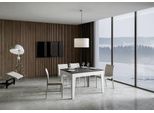 Itamoby - Tavolo Allungabile 120/180X90 Cm Cico Mix Piano Antracite Spatolato - Base Bianco Spatolato