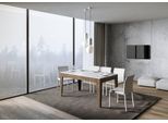 Itamoby - Tavolo Allungabile 160/220X90 Cm Cico Mix Piano Bianco Frassino - Base Noce