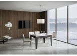 Itamoby - Tavolo Allungabile 120/180X90 Cm Cico Mix Piano Bianco Spatolato - Base Antracite Spatolato