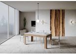 Itamoby - Tavolo Allungabile 160/220X90 Cm Bibi Mix Piano Bianco Frassino - Base Quercia Natura