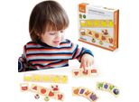 Viga Puzzle Educativo In Legno Ordina Colori E Forme 38 El. Montessori