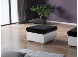 Piccolo Pouf Anzu 2 - Ecopelle Bianca / Nero