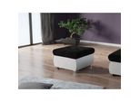 Pouf Abel 1 – Ecopelle Bianca / Nero