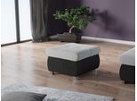 Piccolo Pouf Abel 1 - Nero / Grigio Chiaro