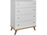Cassettiera Katia – Rovere Bianco / Dorato