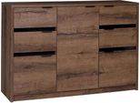 Cassettiera Combinata Peoria – Rovere Monastery / Nero Lucido