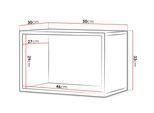 Scaffale Sospeso Chemung 1 – Rovere Dorato / Bianco
