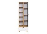 Scansia Con Scaffali Vista 1 – Rovere Dorato / Bianco / Grafite