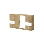 Cassettiera Combinata Chima 1 – Rovere Artisan / Bianco