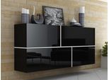 Cassettiera Sospesa Betania – Nero / Nero Lucido / Bianco