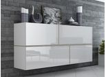 Cassettiera Sospesa Betania – Bianco / Bianco Lucido / Rovere Sonoma