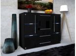Cassettiera Combinata Con Illuminazione A Led Antrim – Nero / Nero Lucido