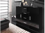 Cassettiera Combinata Lethem – Nero / Nero Lucido