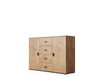 Cassettiera Combinata Lethem – Rovere Lefkas / Nero