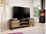 Tavolino Per Tv 160 Cm Olina - Rovere Wotan / Nero