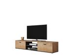Tavolino Per Tv Kara 2 - Rovere Lefkas / Nero