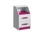 Spazio Di Archiviazione Con Cassetti Since - Bianco / Rosa