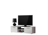 Tavolino Per Tv Kara 1 - Bianco / Bianco Lucido