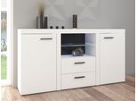 Cassettiera Combinata Moderna Con Illuminazione A Led Thise - Bianco