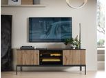 Mobile Tv Rhome - Rovere Wotan / Grafite Nero + Illuminazione Led Gratuita