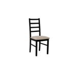 Sedia Da Pranzo In Legno Con Rivestimento In Tessuto Danbury 8 - Nero / Beige