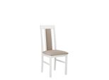 Sedia Da Pranzo In Legno Con Rivestimento In Tessuto Danbury 2 - Bianco / Beige