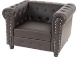 Poltrona Poltrona Lounge Reclinabile Chesterfield In Ecopelle ~ Piedi Tondi, Marrone