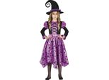 Fiestas Guirca Costume Da Strega Lilla - Vestito E Cappello Da Strega Per Ragazze 5-6 Anni Fiestas Guirca