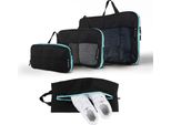 Set Di Cubi Di Compressione Atacama / Set Di 4 - Nero-Turchese