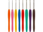 Qy Set Di Ganci Per Uncinetto - Set Di 8 Pezzi Per Uncinetto - Uncinetto Con Impugnatura Morbida In Gomma - Ganci Per Uncinetto In Alluminio Ergonomici Anche Per Principianti E Bambini - Uncinetto - Bambini