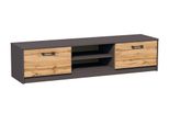 Tavolino Per Tv Silvio 1 – Grafite / Rovere Wotan