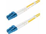 Startech.Com Cavo In Fibra Ottica Duplex Monomodale OS2 Da Lc A Lc (Upc) Da 1M, 9/125µM, 100G, Insensibile Alla Piegatura, Bassa Perdita Di Inserzione, Cavo Patch In Fibra Lszh