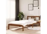 The Living Store Letto In Legno Massiccio Marrone Miele 90X200 Cm