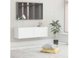 Vidaxl Mobile Tv Bianco 100X30X30 Cm In Legno - Mobile Tv - Mobili Tv - Mobili Tv - Credenza