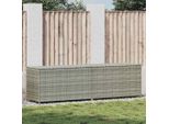 Vidaxl Gartenbox Poly Rattan 200X50X60 Cm Grau