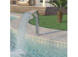 The Living Store Cascata Per Piscina In Acciaio Inox 50X30X90 Cm Argento