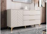 Cassettiera Combinata Larga Xela - Beige Sabbia