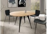 Tavolo Da Cucina Allungabile Lusi - Rovere Kraft Oro / Nero