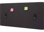 Divisorio Acustico Per Scrivania HWC-G75, Bacheca Per Scrivania Con Schermo Per La Privacy, A Doppia Parete In Tessuto/Tessuto ~ 60X120Cm Marrone-Grigio