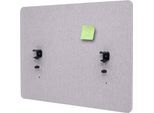 Divisorio Acustico Per Scrivania HWC-G75, Schermo Privacy Per Ufficio, Bacheca In Tessuto/Tessuto A Doppia Parete ~ 60X75Cm Grigio