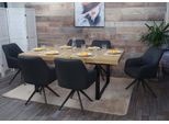 Set Di 6 Sedie Da Pranzo HWC-H73, Sedia Da Cucina Sedia Poltrona, Acciaio Retrò Tessuto/Tessuto ~ Grigio Scuro