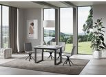 Itamoby - Tavolo Allungabile 120/180X90 Cm Bandos Bianco Frassino Telaio E Gambe Antracite