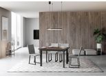 Itamoby - Tavolo Allungabile 120/180X90 Cm Cumar Noce Telaio E Gambe Antracite