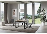 Itamoby - Tavolo Allungabile 120/180X90 Cm Bandos Quercia Natura Telaio E Gambe Antracite